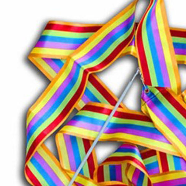 4m/13.12ft Dansband Gymnastik Ribbon Streamers Dansande Streamers Stavar för barn Coloful