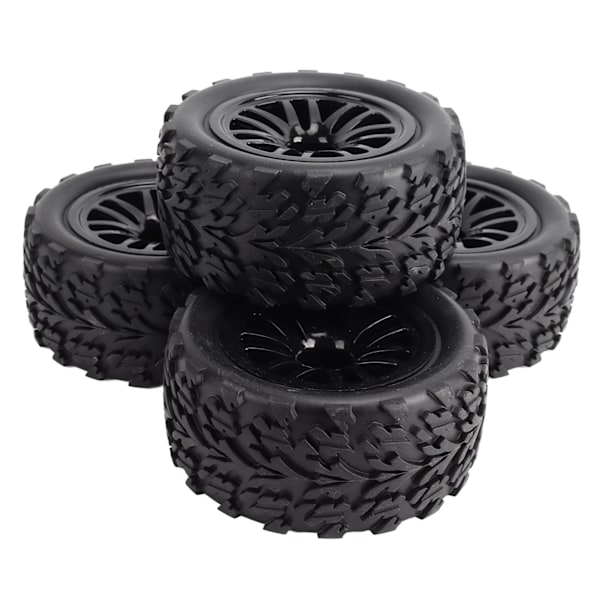 4ST RC-däck 12mm Hex Off Road Short Course Truck Däck 1/10 för TRAXXAS SLASH Svart