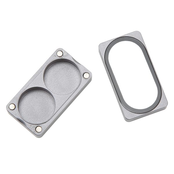 Kø Tip Opbevaringsboks Aluminiumslegering Magnetisk Sug Kø Tip Beholder til Billardspillere 2 huller