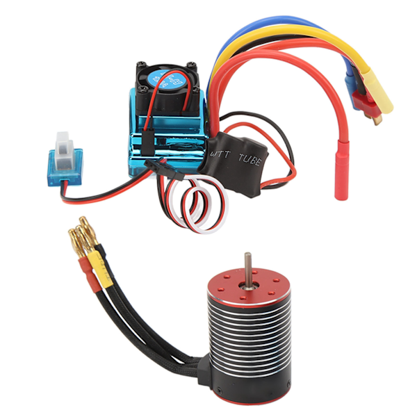 RC Harjaton Moottori ESC Set Ammattimainen Vedenpitävä Korkea Vääntö 3650 Harjaton Moottori 120A ESC Combo Set RC Autoon 3600KV