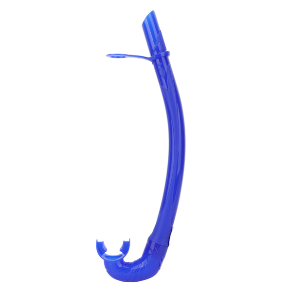 Dykkersnorkel Foldbar Lugtfri silikone L-form 38cm Blød fridykning Vådsnorkel til træning Blå