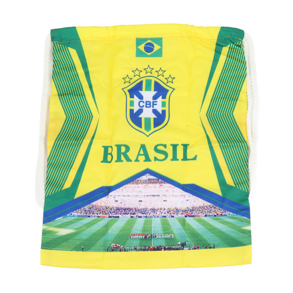 Jalkapallokassi kiristysnyörillä Kangas Taitettava Vedenpitävä Jalkapallon säilytystasku World Cup Memorial Ceremony Brasilia