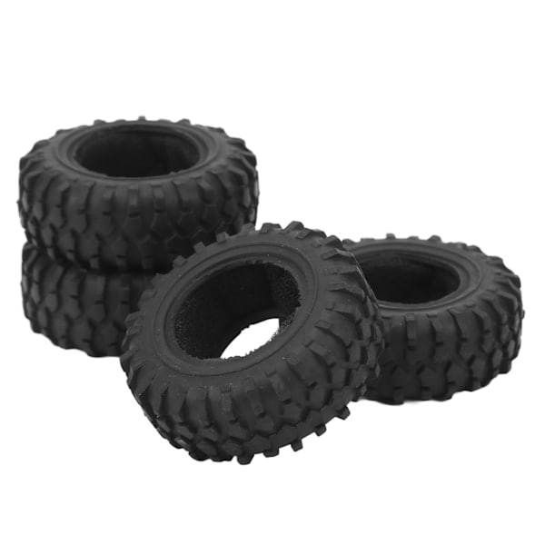 4 STK RC Crawler dæk 1,25 tommer fleksibelt slidstærkt RC gummidæk til SCX24 1/24 RC biler