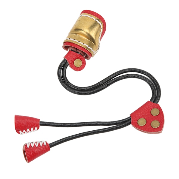 Läder Bågskytte Tummen Ring Bågskytte Finger Protector Guard för traditionell bågeskytte Röd