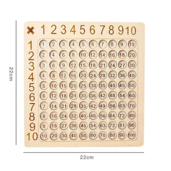 Multiplikationsbräde Spel Matematik Räknebräde Spel med Tärningar och Flashcards, Tidig Pedagogisk Leksakspresent