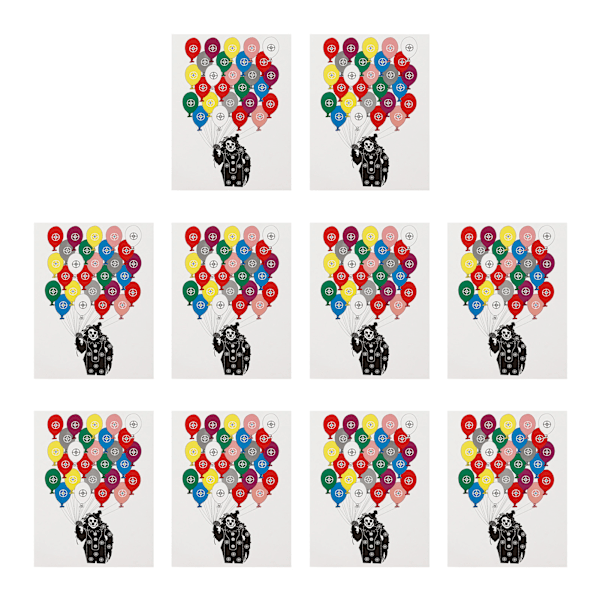 10st skjutmål Papper Bågskytte Pappersmål Båge Pil Jaktskytte Tillbehör 45x32cm Clownballong