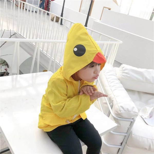 Toddler Baby Flicka Anka Regnjacka Söt Cartoon Hoodie Dragkedja Coat Outfit  Yellow 110cm ff80 | Yellow | 110cm | Fyndiq