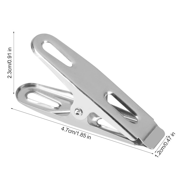 Rustfrit Stål Tøj Klemmer - 20 stk. Husholdning Sokker Underbukser Tørrestativ Klip Holder