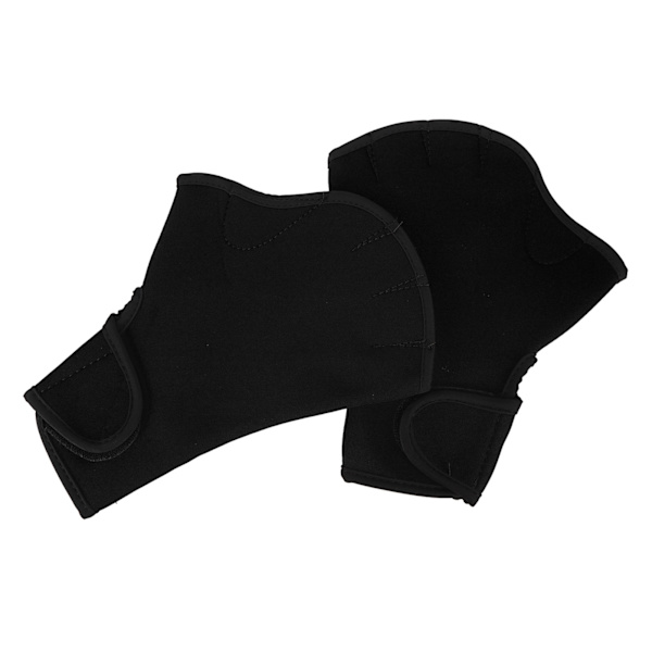 1 pari vesikäsineitä Liukueste Hengittävät joustavat uintiharjoituskäsineet miehille Naisille Aikuisille Lapsille Musta 235x195mm / 9,25x7,68 tuumaa