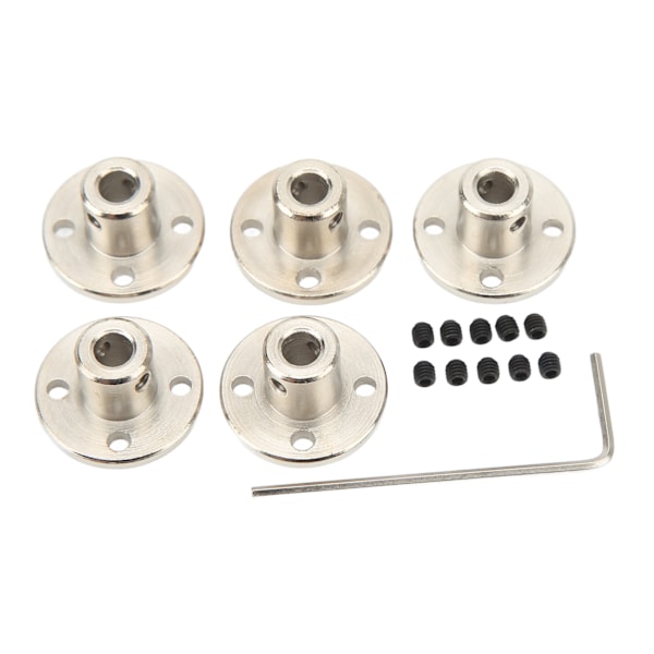 5 ST RC styraxelkoppling 5 mm innerdiameter stål RC flänskopplingskontakt för motor