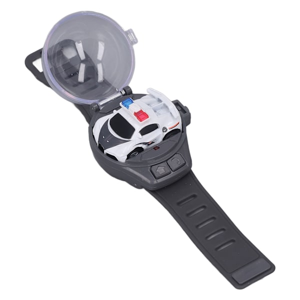 Mini RC bilklocka leksaker 2,4GHz tecknad söt USB-laddningsklocka Fjärrkontroll Billeksak för pojkar Flickor Presenter Vit