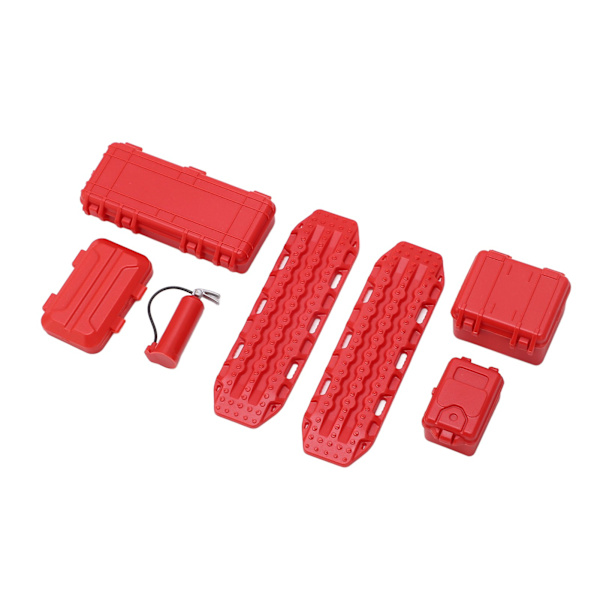 RC-auton simulointikoristesarja Simulointi Matkalaukku Työkalupakki Sammutin Escape Board -sarja 1/18 1/24 RC-autoille Punainen