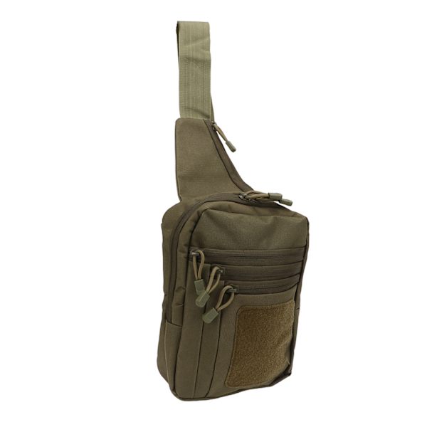Sotilaallinen rintalaukku Vedenpitävä monitoiminen unisex Oxford-kangas Nylon Matka Sling Reppu pyöräilyyn OD Vihreä