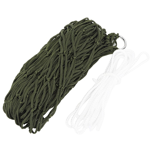 Ulkoilma-verkkohempi Camping Yksihenkinen Yksinkertainen Nylon-verkkohempi Naruilla