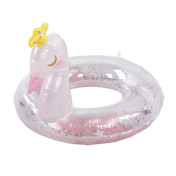 Uppblåsbar Simring med paljetter Förtjockad PVC Barn Pool Float Tube Summer Beach Toy