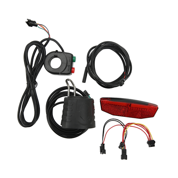 Elsykkel QD168 Frontlys DR001 Baklyssett med DK11 kontrollbryter for 36‑60V sykkelsykkel