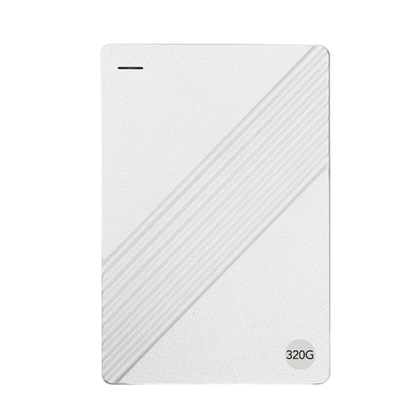 Extern Hårddisk Ultratunn 2.5 Tum USB 3.0 Aluminiumlegering Plug and Play Mobil Hårddisk för Dator TV Telefon Silver 320GB