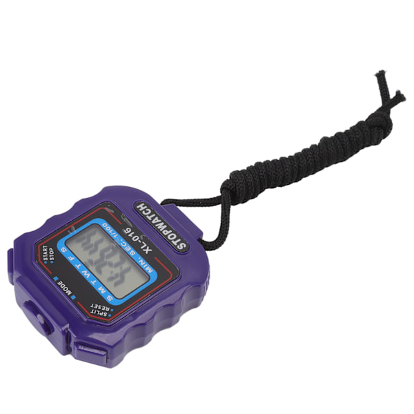 Elektronisk stopur Single Row 2 Display Sport Stopur Timer Atletik Konkurrence Ur Stopur med AG13 Knapbatteri XL 016 Blå