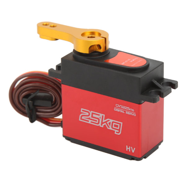 Servomotor Digital 25kg Vanntett metallgir 180° kontrollvinkel for Robot RC Bil Rød