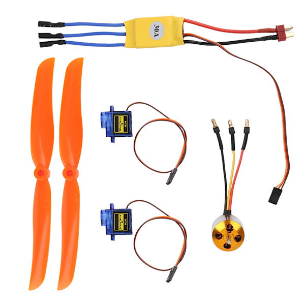 Högpresterande RC Plane Motor Set: 1400KV motor, 30A ESC, 9G servo, 8060 propeller