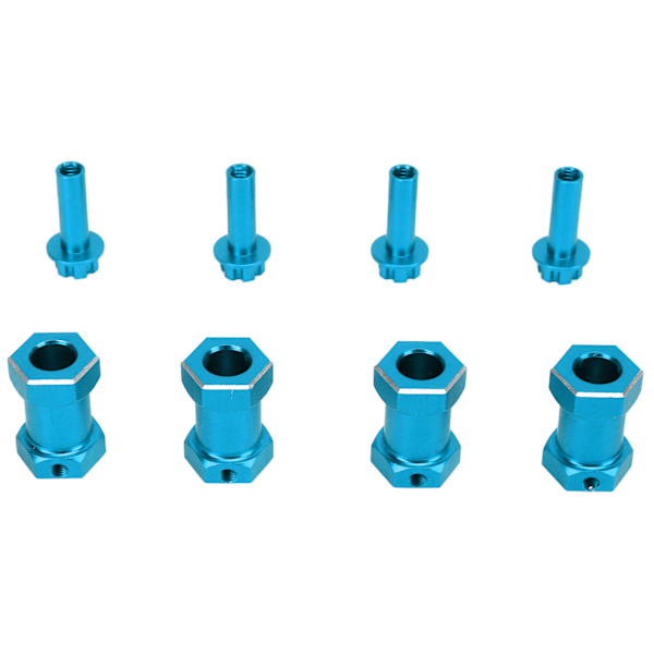 4 st RC Hex Hub Aluminiumlegering Ersättning 12mm Hex Hubs Extension Combiner för 1/10 RC klätterbil Blå