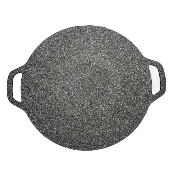 Korealainen grillipannu tarttumattomalla 6-kerroksisella pinnoitteella, pyöreä BBQ-grillipannu sisä- ja ulkokäyttöön, musta 30cm/11,8in