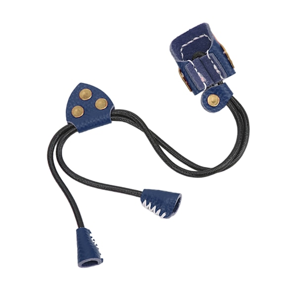 Läder Bågskytte Tummen Ring Bågskytte Finger Protector Guard för traditionell bågeskytte Blå