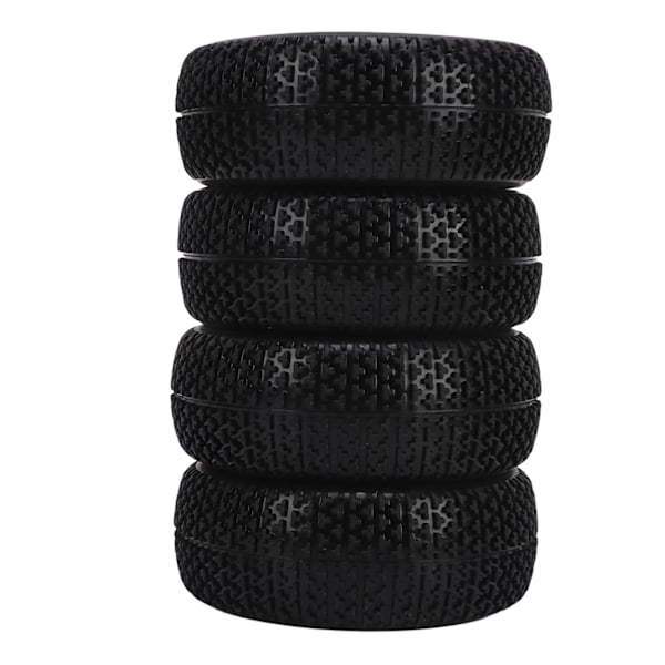 4st 1/8 RC lastbilsdäck Gummihjuldäck Tillbehörsbyte för HPI RC terrängfordon Vit