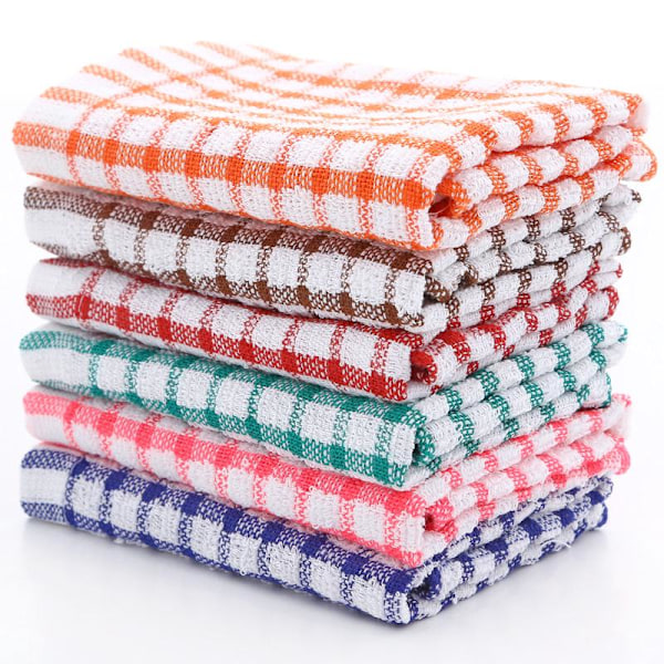 6-pack handdukar (28 x 40 cm) - Supermjuk ringspunnen kammad bomull, högdensitetsväv, tjock struktur, stark vattenabsorption, mjuk och bekväm