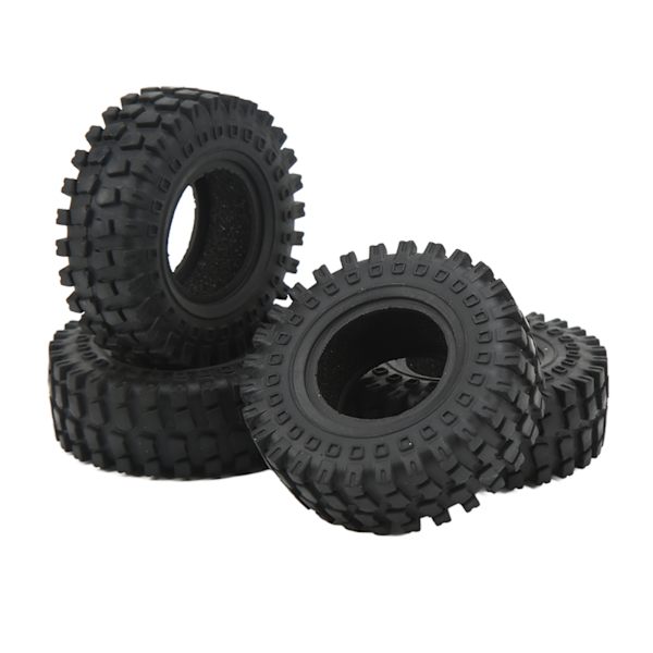 4kpl RC rengaskuoria 1,25 tuuman kumirenkaat RC-tarvikkeet AXIAL 1/24 SCX24:lle FMS 1/24 FCX24:lle musta