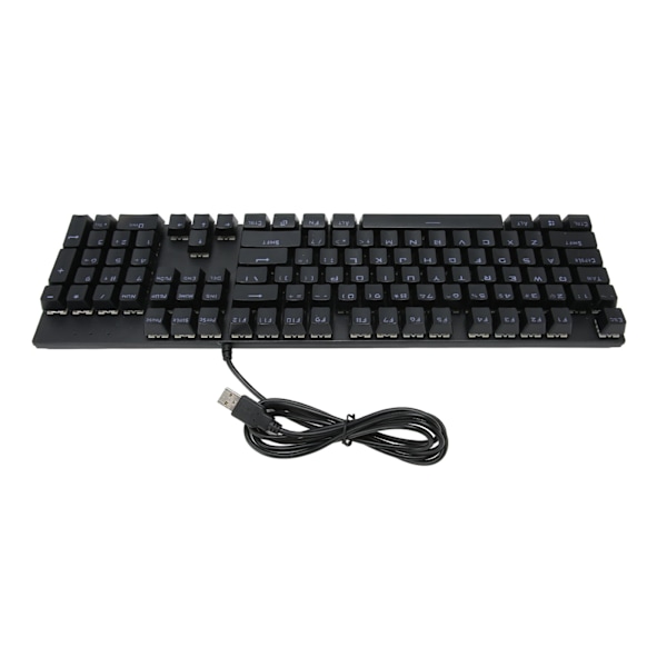 104 Tangenter Mekaniskt Tangentbord med Blå Brytare 28 Bakgrundsbelysningslägen Dubbelfärgsinsprutning RGB Gaming Tangentbord för Windows för OS X