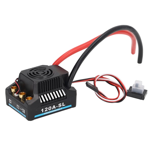 120A harjaton ESC ammattimainen ohjelmoitava vedenpitävä sähköinen nopeudensäädin 1/8 RC-autoon