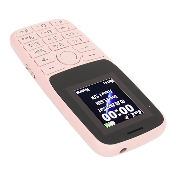 Seniormobil 2G GSM 2,4 tommers skjerm Dobbel SIM Støttet Store Knapper Ulåst Mobiltelefon for Eldre Foreldre Rosa