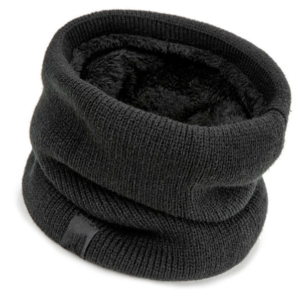 Warm Loop Scarf Dubbellager Mjuk Förtjockad Elastisk Plysch Foder Stickad Vinter Scarf för Herr Dam
