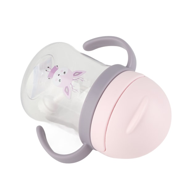 250 ml halmkopp lekkasjesikker myk tut Nydelig mønster Lett å gripe Sippy-flaske for babybarn