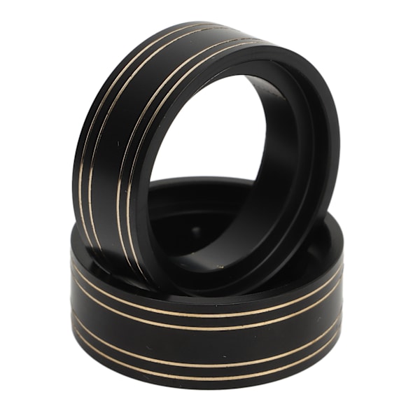 2 stk. Messing intern beadlock Clamp Ring Professionel 1,3 tommer RC Messing Beadlock hjulvægte til 1/18 RC bil sort