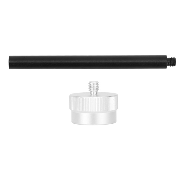 Tanklampeholder Aluminiumslegering 1/4-gjenge Utvidbar stang Flat Gasstank Lysadapter for camping utendørsbruk Svart Sølv
