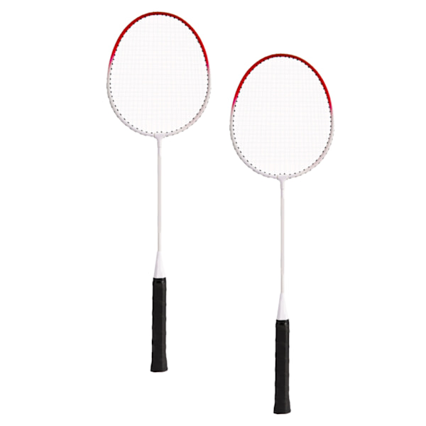 2 stk Badmintonracket Legering Ultralett sportstilbehør for trening og konkurranse Rød