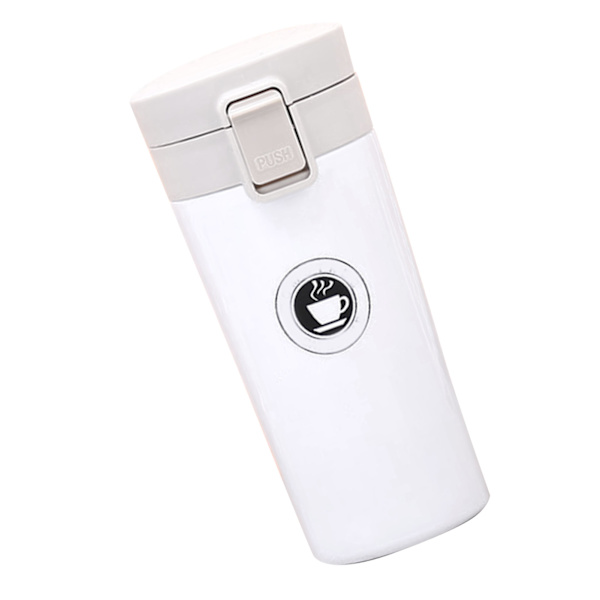 500 ml isolerad kaffekopp fashionabelt bärbart studsande lock rostfritt stål isolering kaffemugg vit