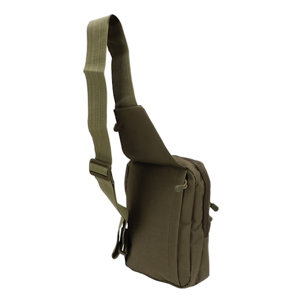 Militær brysttaske Vandtæt multifunktion unisex Oxford stof Nylon Rejse Sling Rygsæk til cykling OD Grøn