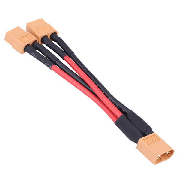 Parallel batteripakkekontakt adapter 14AWG-kabel til RC Lipo - 1 han til 2 hun