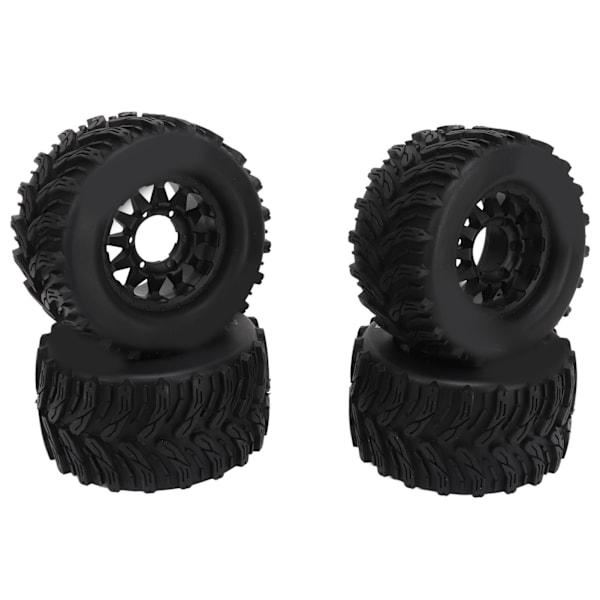 4 st 1/10 RC-bildäckset förtjockad anti-halk stark dämpning RC-däck och hjul med 12 mm 14 mm koppling för Traxxas B-modell
