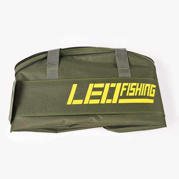 Fiskestang Etui Foldbart 1,5 m Canvas og Metal Fiskestang Taske til Udendørs Fiskegrej OD Grøn