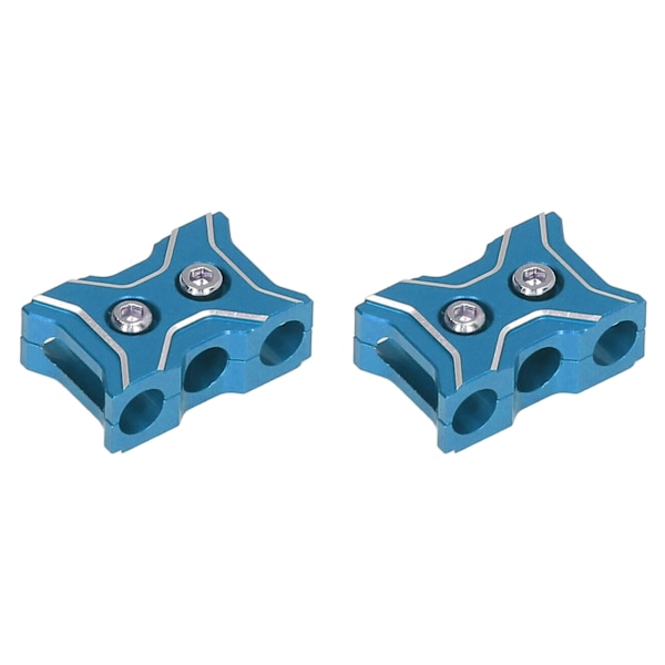2 stk RC Bil Kabelhåndtering Utsøkt aluminiumslegering Lettvekt RC Wire Clamp Spenne for Motor Batteri Controll Blå