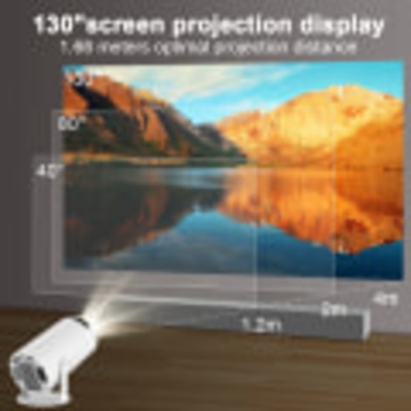 4k HD-projektor HY300 Android 11 Hemmabio Bärbar utomhusprojektor Dual Wifi6 200 Bt5.0 1080p 1280*720p