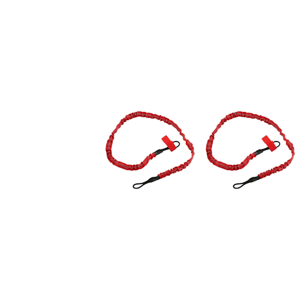 2st Kajakpaddelkoppel Nylongummi Korrosionsbeständig Stretchable Anti Loss-rep Kajakstångskoppel Röd