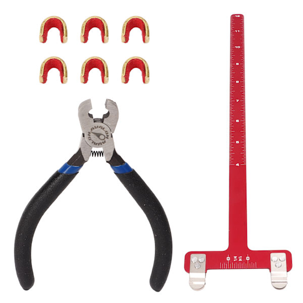 Bågsträng Nockningspunkter Tångsats T Linjal Nockningsspänne Tångsats Bågskytte Compound Trissa Båge Turning Kit Röd