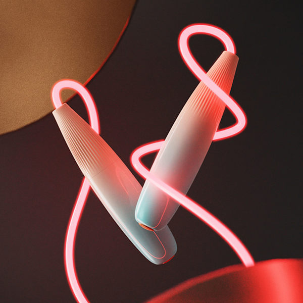 Lysande hopprep Strömlinjeformad design Cool Vackert glödande hopprep för barn Nybörjare Vuxen Fitness Rosa One Size