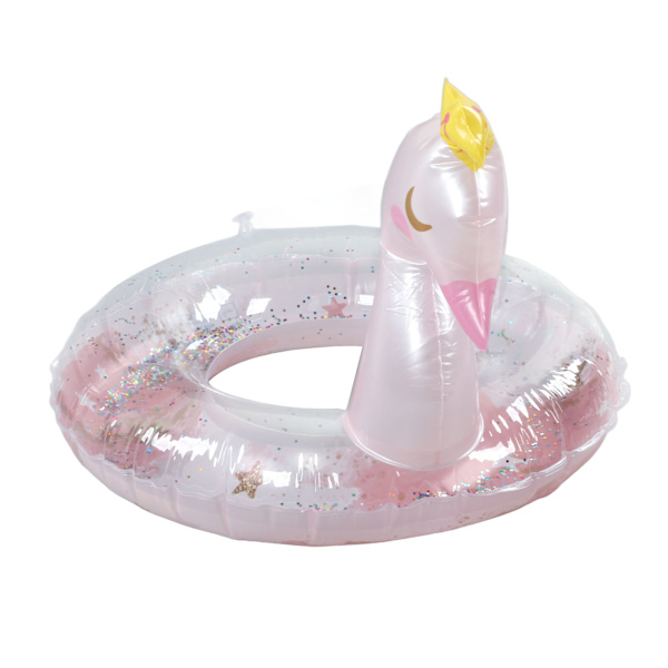 Uppblåsbar Simring med paljetter Förtjockad PVC Barn Pool Float Tube Summer Beach Toy