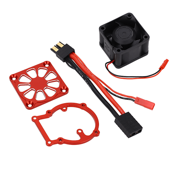 RC-jäähdytyspuhallin alumiiniseos 21000 rpm RC-moottorin jäähdytyselementti TRAXXAS 1/8 4WD SLEDGE 8‑12V Punainen
